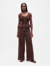 Gap Mid Rise Ultrasoft Baggy Jeans In Brown