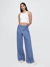 Gap Mid Rise Ultrasoft Baggy Jeans In Light Indigo