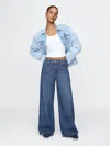 Gap Mid Rise Ultrasoft Baggy Jeans In Medium Indigo