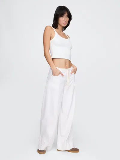 Gap Mid Rise Ultrasoft Baggy Jeans In Optic White