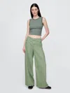Gap Mid Rise Ultrasoft Baggy Jeans In Twig Green