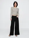 Gap Mid Rise Ultrasoft Crop Baggy Jeans In Black