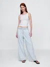 Gap Mid Rise Ultrasoft Easy Baggy Jeans In Light Indigo