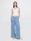 Gap Mid Rise Ultrasoft Easy Baggy Jeans In Medium Indigo