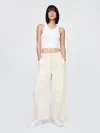 Gap Mid Rise Ultrasoft Easy Horseshoe Jeans In Cream Beige