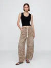 Gap Mid Rise Ultrasoft Easy Horseshoe Jeans In Leopard Brown