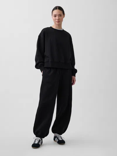 Gap Mid Rise Vintagesoft Baggy Joggers In Black
