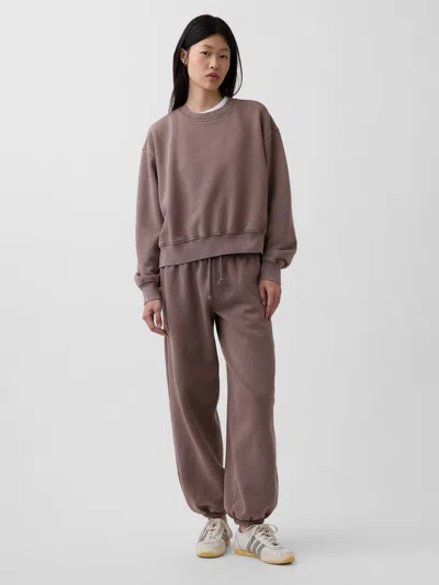 Gap Mid Rise Vintagesoft Baggy Joggers In Brown