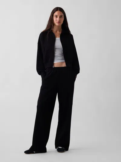 Gap Mid Rise Vintagesoft Terry Loose Sweatpants In Black