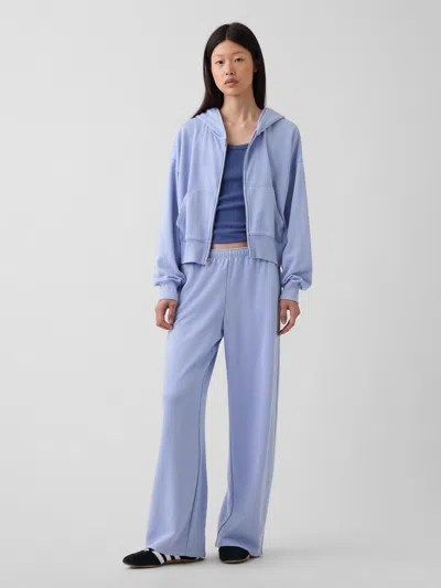 Gap Mid Rise Vintagesoft Terry Loose Sweatpants In Blue
