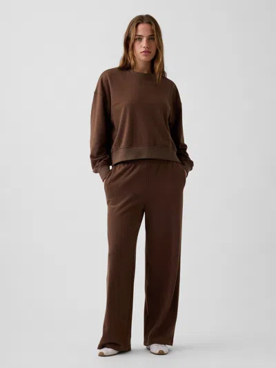 Gap Mid Rise Vintagesoft Terry Loose Sweatpants In Brown
