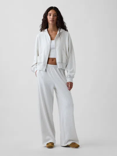 Gap Mid Rise Vintagesoft Terry Loose Sweatpants In Pale Heather Grey