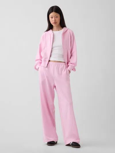 Gap Mid Rise Vintagesoft Terry Loose Sweatpants In Pink