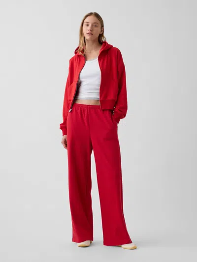 Gap Mid Rise Vintagesoft Terry Loose Sweatpants In Red