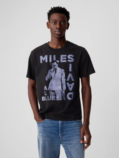 Gap Miles Davis Graphic T-shirt In Black
