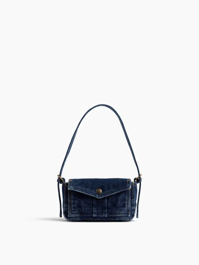 Gap Mini Denim Envelope Bag In Dark Wash