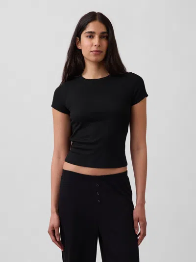 Gap Mini Rib Pj T-shirt In Black