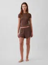 Gap Mini Rib Relaxed Pj Shorts In Pattern
