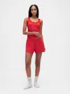 Gap Mini Rib Relaxed Pj Shorts In Red