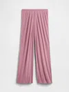 Gap Mini Rib Wide-leg Pj Pants In Pink