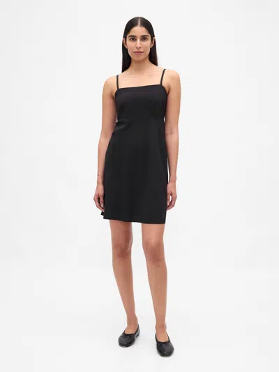 Gap Mini Swing Dress In Black