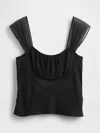 Gap Mixed Media Crop Top In Black