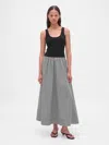 Gap Mixed Media Drop-waist Maxi Dress In Black