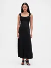 Gap Mixed Media Maxi Dress In Black