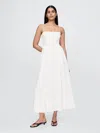 Gap Mixed Media Maxi Dress In Off White