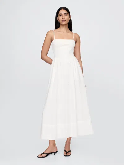 Gap Mixed Media Maxi Dress In Off White