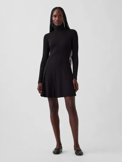 Gap Mockneck Mini Dress In Black