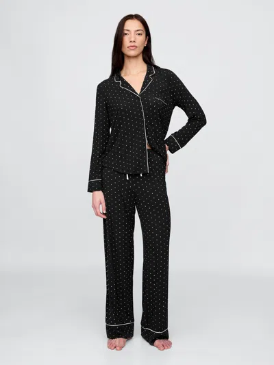 Gap Modal Pajama Pants In Black And White Dot