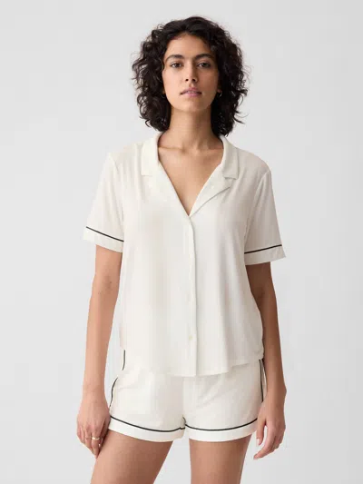 Gap Modal Pajama Shirt In Off White