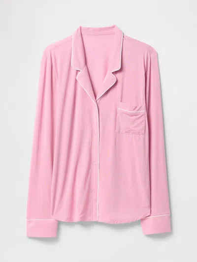 Gap Modal Pajama Shirt In Sunrise Pink