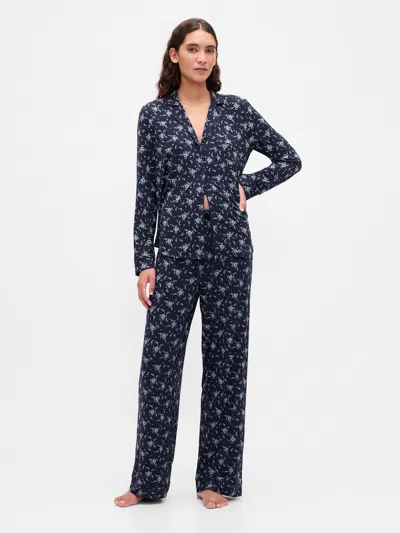 Gap Modal Pj Pants In Blue
