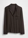 Gap Modal Pj Shirt In Brown
