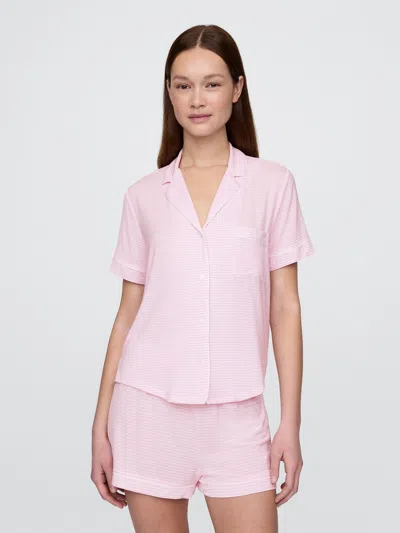 Gap Modal Pj Top In Pink Stripe
