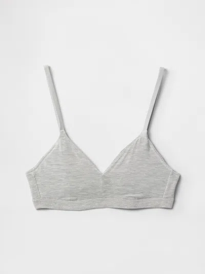 Gap Modal Rib Triangle Bralette In Light Grey
