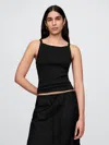 Gap Modern Apron Neck Tank Top In Black