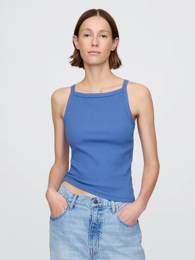 Gap Modern Apron Neck Tank Top In Peninsula Blue