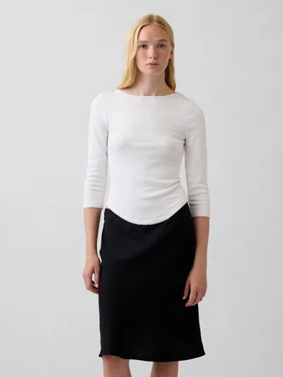 Gap Modern Boatneck T-shirt In Fresh White