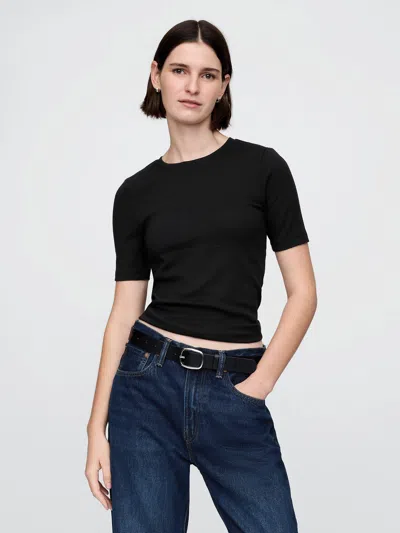 Gap Modern Crewneck T-shirt In Black