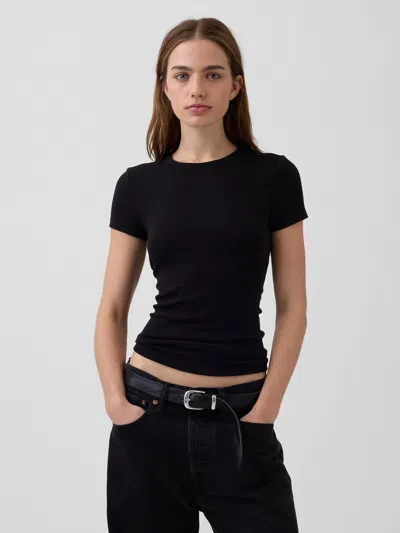 Gap Modern Crewneck T-shirt In Black