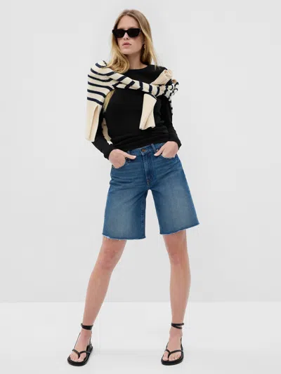 Gap Modern Long Sleeve T-shirt In Black