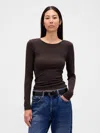 Gap Modern Crewneck T-shirt In Brown