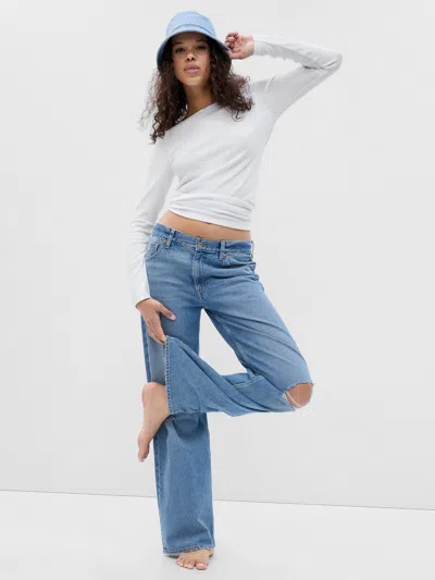 Gap Modern Long Sleeve T-shirt In Fresh White