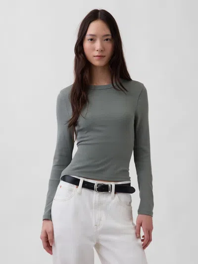 Gap Modern Crewneck T-shirt In Gray