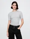 Gap Modern Crewneck T-shirt In Light Grey