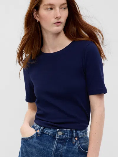 Gap Modern Short Sleeve T-shirt In Navy Blue