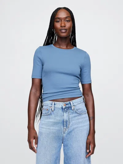 Gap Modern Crewneck T-shirt In Soft Cornflower Blue